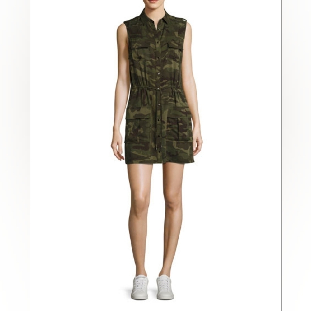 Haute Hippi Sleeveless Camo Mini Dress